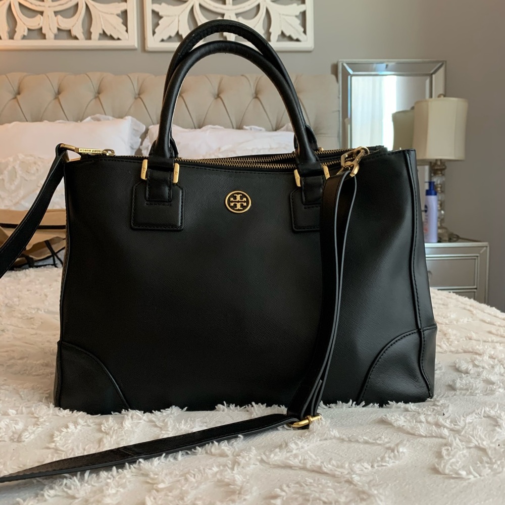 Authentic Black Tory Burch Shoulder Bag